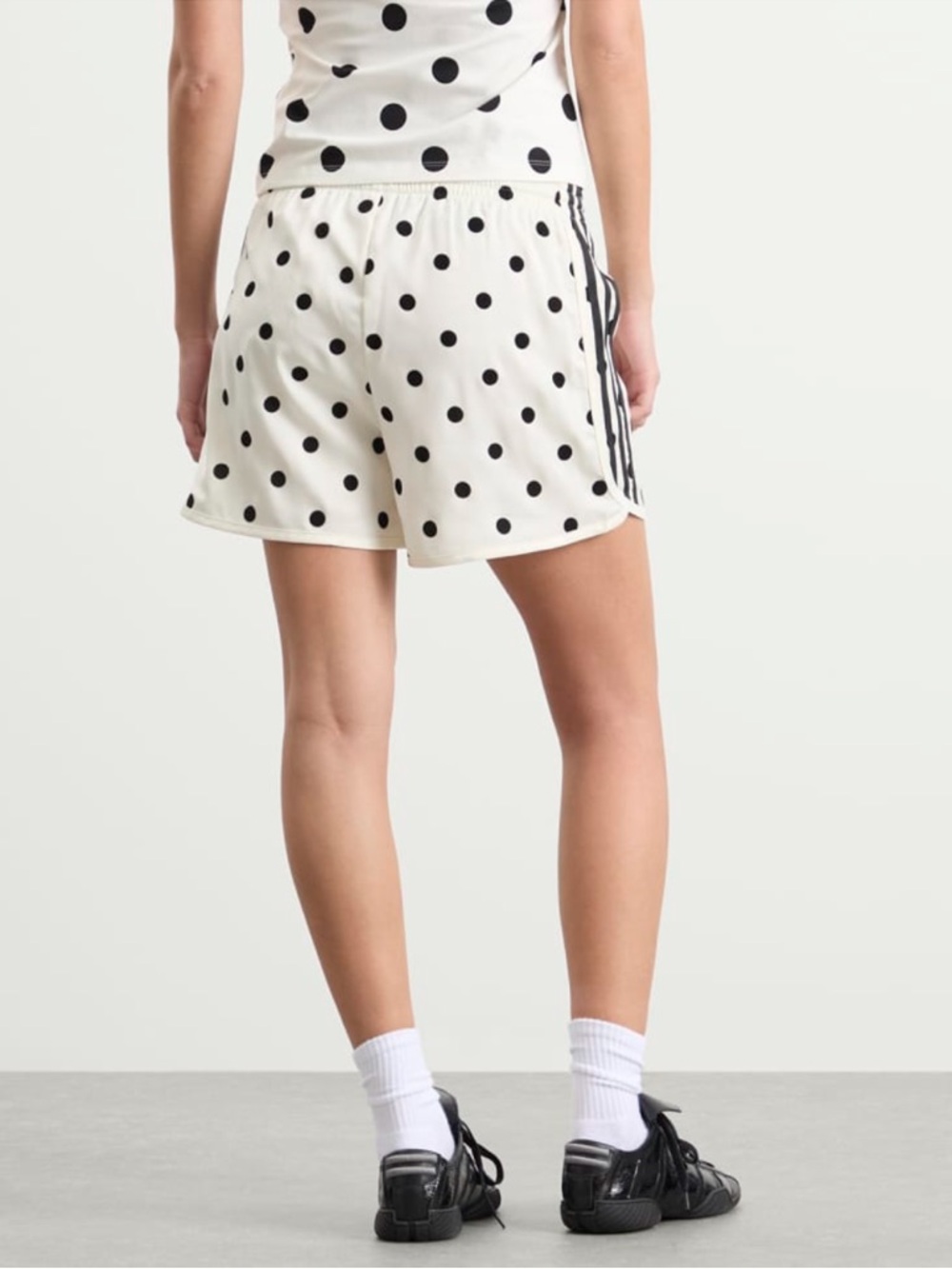 NWT adidas Polka Dot Sprinter Shorts, Off-white & Black - Picture 5 of 10